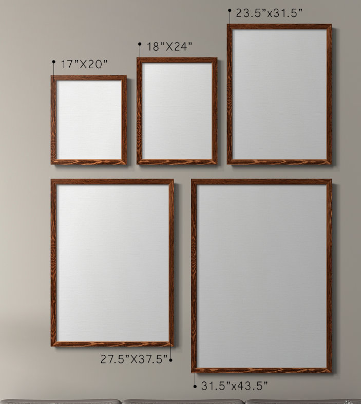 Toile simple encadrée de qualité supérieure - prête à être accrochée, Blanc, H 20 po x l 68 po x P 1,5 po