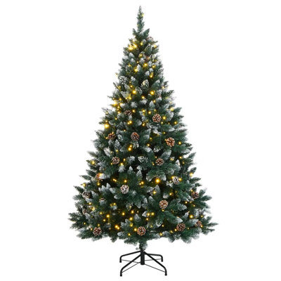 Arbre de Noël artificiel vidaXL avec 150 lumières DEL vertes 59,06 po