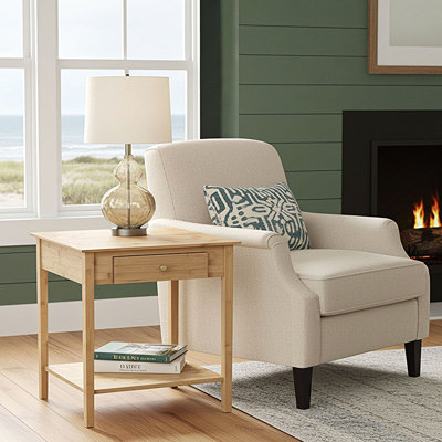 Amreece Solid Wood End Table with Storage