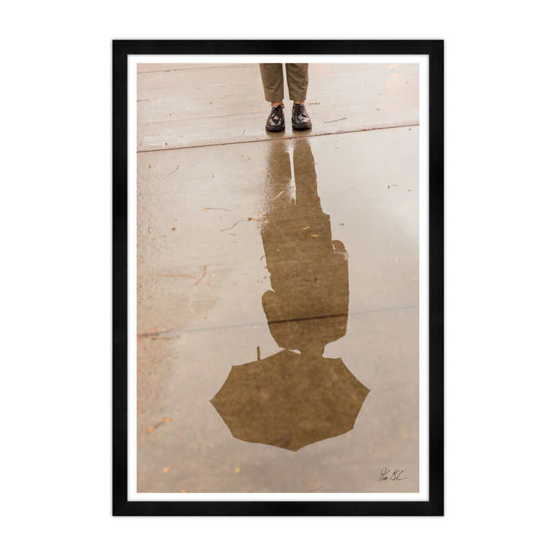 Umbrella Reflection Framed Photographic Print