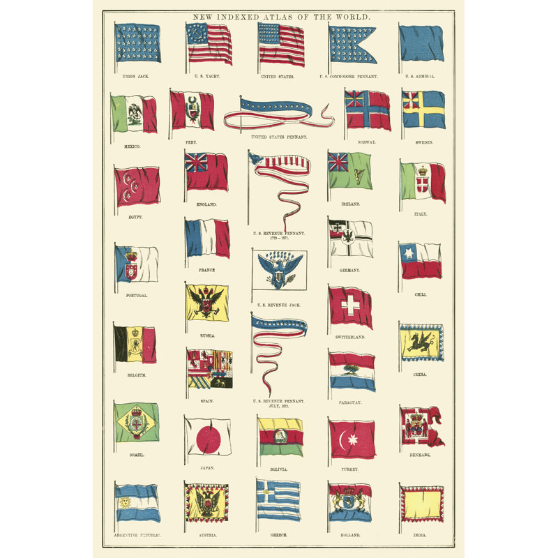 Flags Of All Nations I - Wrapped Canvas Print, 46cm H x 30cm W