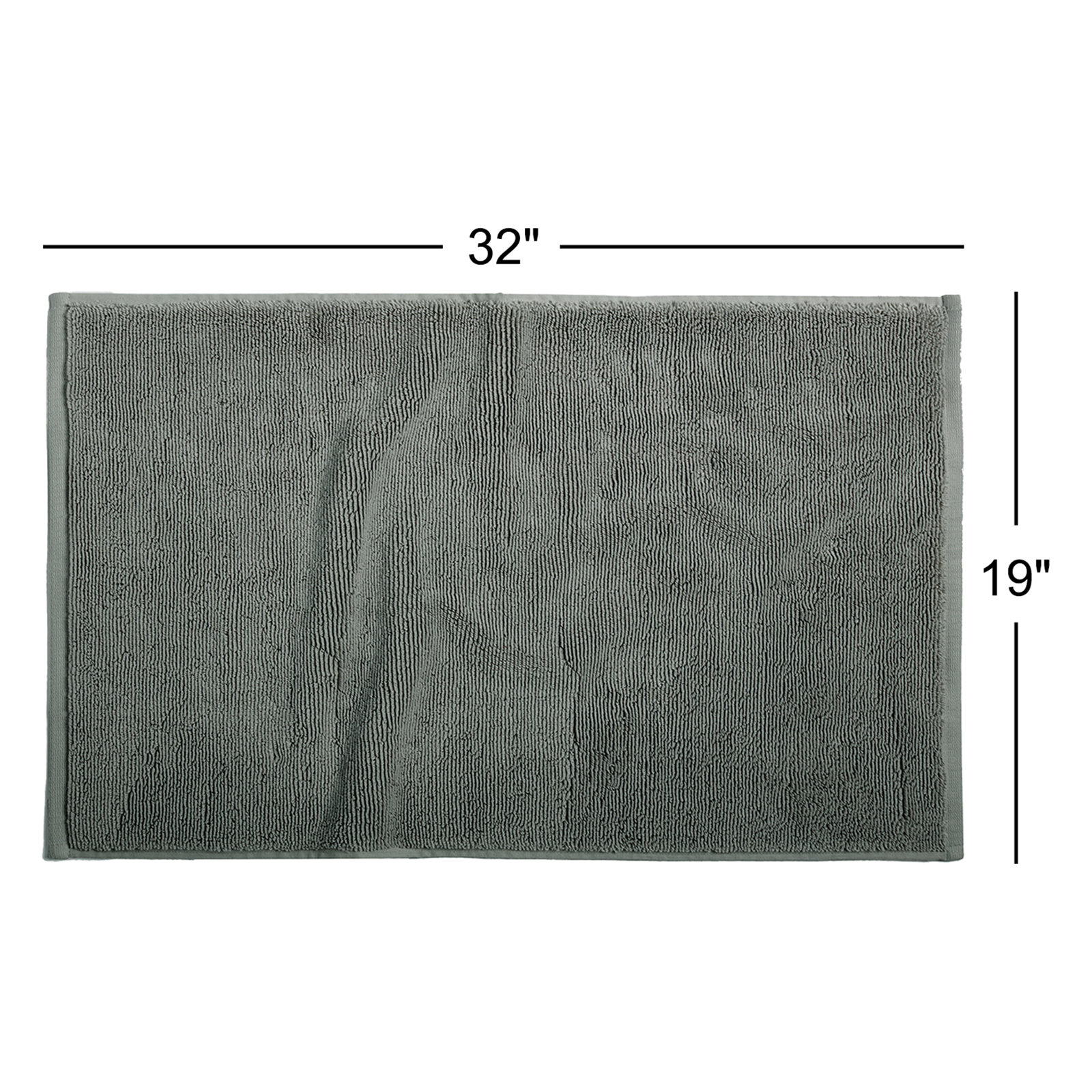 Cloud Loom Organic Bath Mat, Slate, 32" L x 19" W