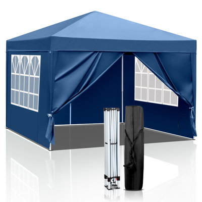 Abri escamotable en acier 10 'x 10' avec parois latérales amovibles