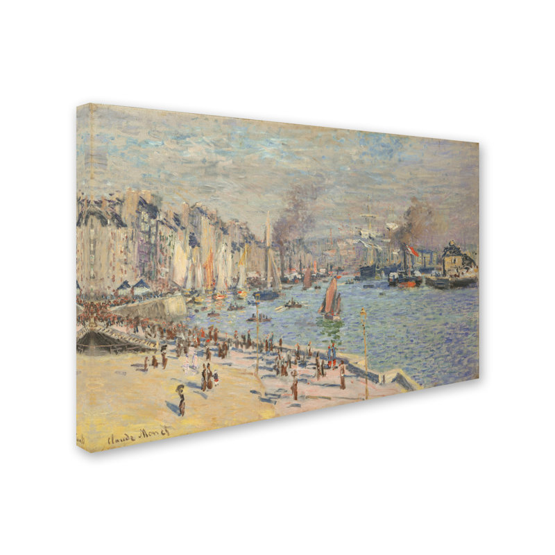 Port du Havre par Claude Monet - reproduction, H 12 po x l 19 po