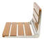Banc de douche mural en bois pliable
