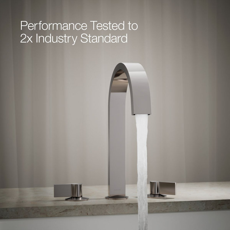 Components Deck-Mount Bath Spout with Ribbon Design, Vibrant Titanium