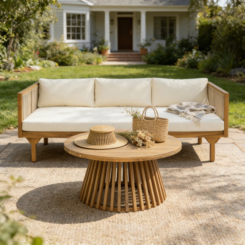 Ensemble de conversation avec coussins 2 pièces Hurst, Beige