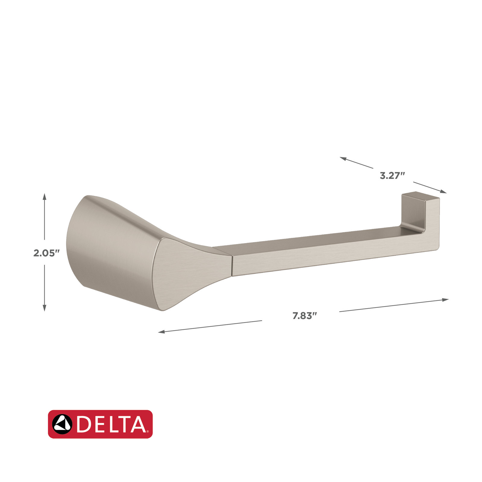 Zura Wall Mount Toilet Paper Holder, Stainless