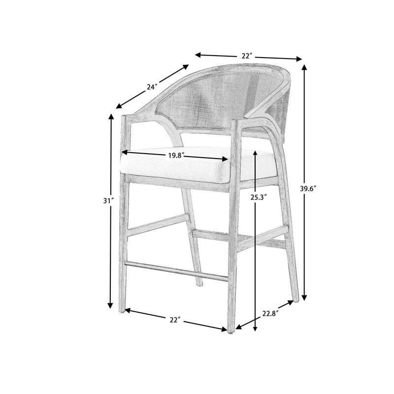 Ensemble de 2 tabourets de bar LC Direct, Brun