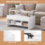 Ordhan Lift Top Double Pedestal Coffee Table with Storage