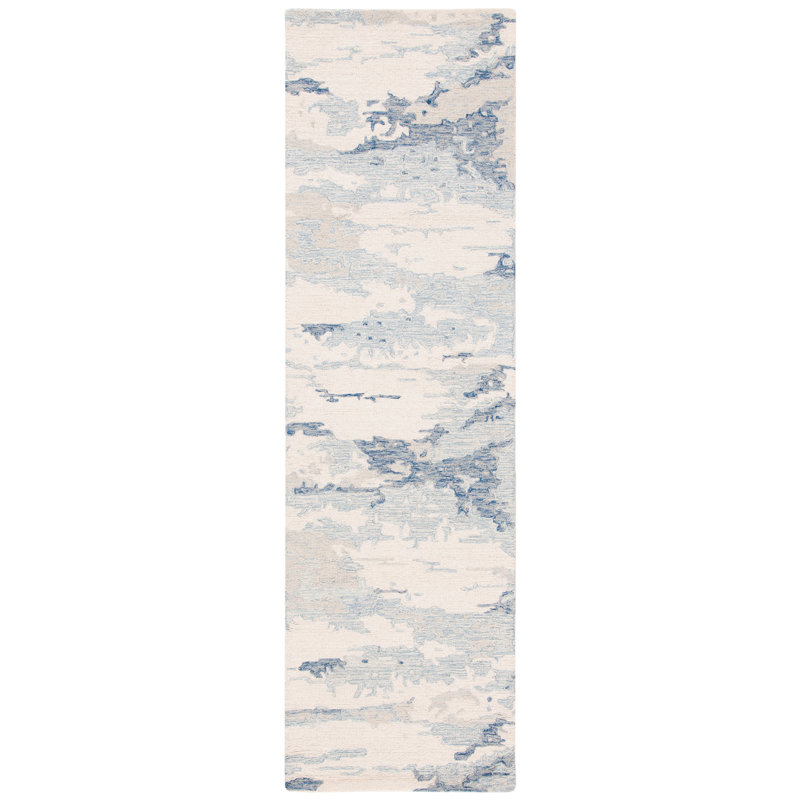 Jahiem Handmade Tufted Wool Multicolor Rug, Runner 2'3" x 14'