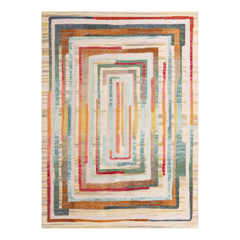 Wrought Studio Taghazout Marelda Indoor/Outdoor Area Rug, Rectangle 7'10" x 10'