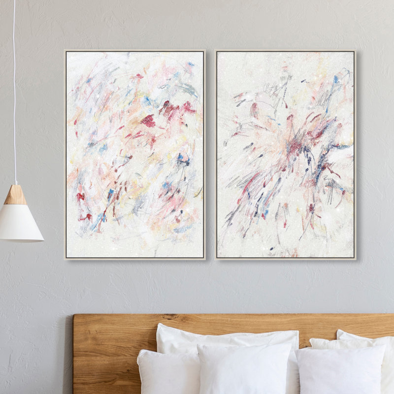 Feels Like Love Set Set by Oliver Gal, 32"H x 22"W, Silver Floater Frame