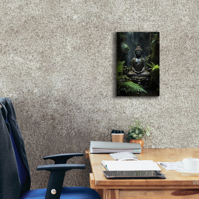 «Buddha 3» par Cameron Gray, art mural sur toile, H 18 po x l 12 po x P 0,75 po