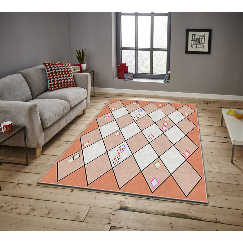 Luxurious Area Carpet (5.2 x 7.5 ft), 100% Polyester, 740 g/m² | Soft Velvet Fabric with Non-Slip Felt Dot Underside, Laminated Sponge for Comfort | Easy to Clean, Machine Washable at 86°F | Ideal for Living Room & Bedroom Decor