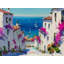 Papier peint double bord de mer amovible méditerranéen Bougainvillea-396458704-396458705