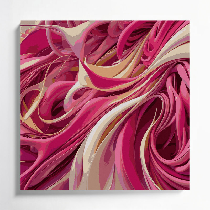 Art mural sur toile Biomorphic Abstraction 43, H 32 po x l 32 po
