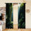 Rideau filtrant la lumière de la forêt tropicale à 2 panneaux avec toile de soleil Jungle