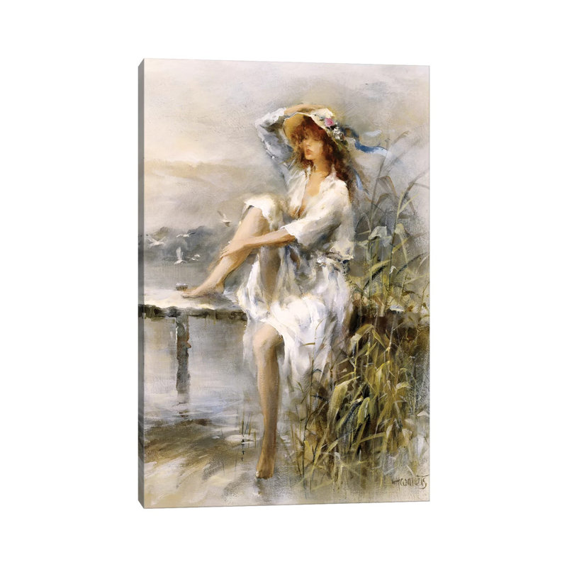 Waterside by Willem Haenraets - Wrapped Canvas Painting, 66.04 cm H x 45.72 cm W x 1.91 cm D