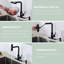 Robinet de cuisine 3 casiers à poignée simple et douchette en acier inoxydable-104851075-105871863