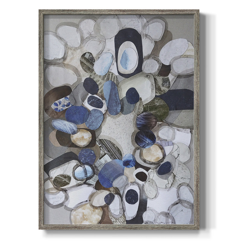 «Santa Cruz Beach Stones», reproduction encadrée - bois massif, H 11 po x l 9 po