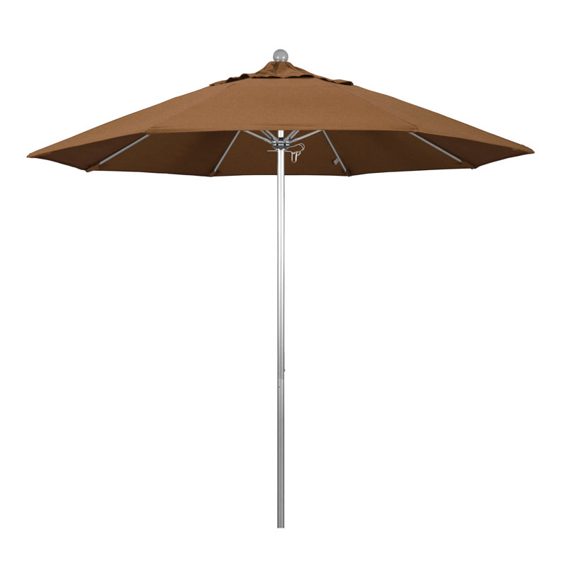 Parasol de marché 9 pi Hibo, Sunbrella® teck bruyère