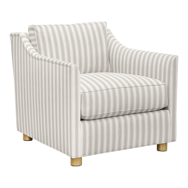 Newlin Armchair, Perigold Piccadilly Stripe Ash