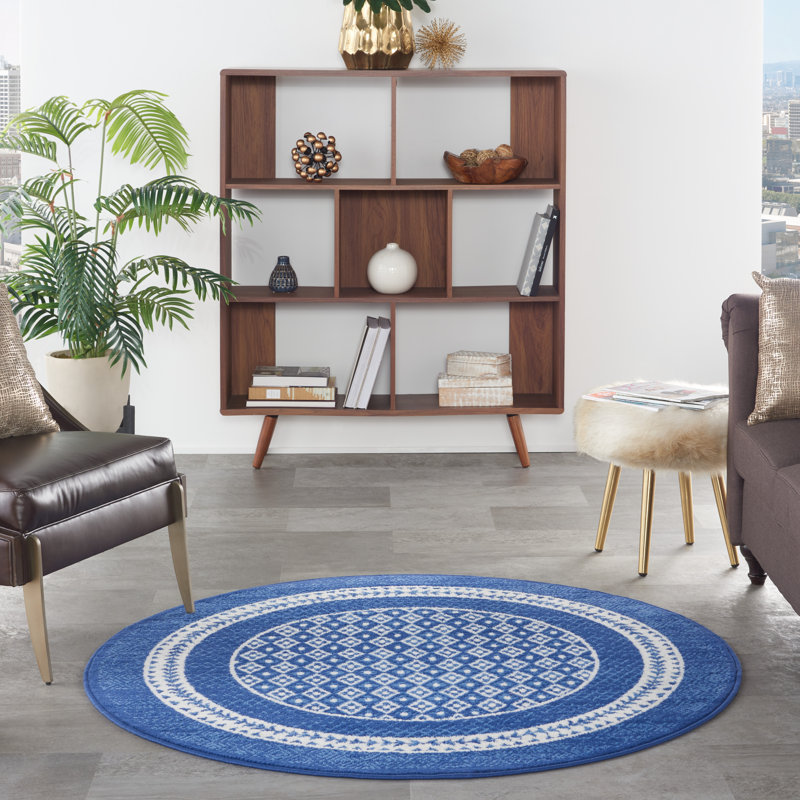 Geometric Indoor Rug, Round 8'