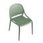 Chaise de salle à manger empilable intérieur / extérieur vert aloès
