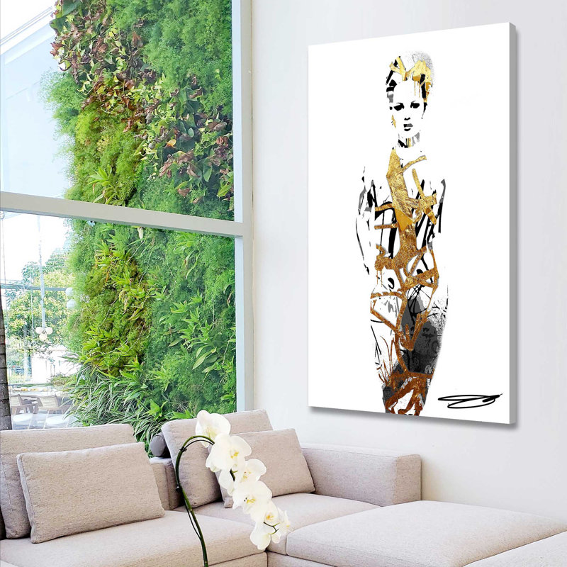 Golden Girl 2 (Vertical) par By Jodi - impression, Toile tendue, H 48 po x l 28 po x P 1,5 po