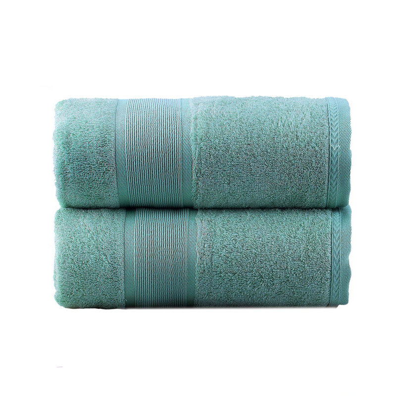 Ensemble de serviettes de bain de luxe en bambou 2 pièces pour salle de bain (27 po x 54 po) hypoallergénique, doux et absorbant, résistant aux odeurs et doux pour la peau