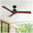 52" Black Lowe Profile Ceiling Fan Without Light