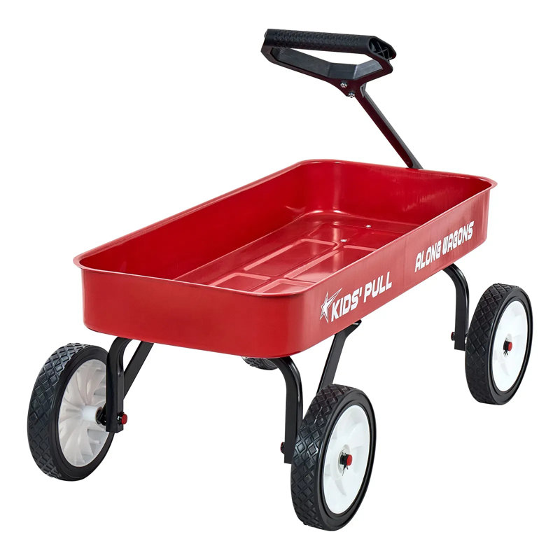 39 wagons de 39 pouces, peut supporter jusqu'à 176 lb, wagons tout-terrain avec poignée, chariot de chariot de cadeau d'anniversaire pour le jardinage, camping sur la plage, rouge