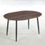 Table extensible, table à manger, table de bureau, table basse, pieds en métal noir, plateau couleur noyer, 100/140 / 180x100x75cm-211103849