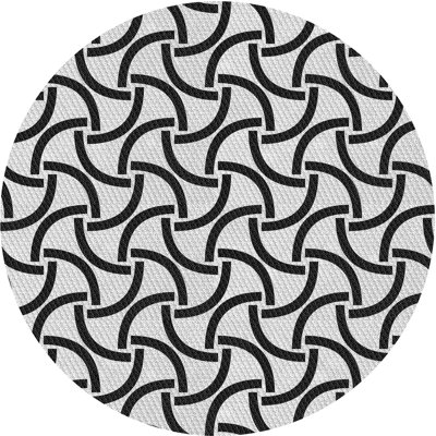 Tapis noir/beige à motifs