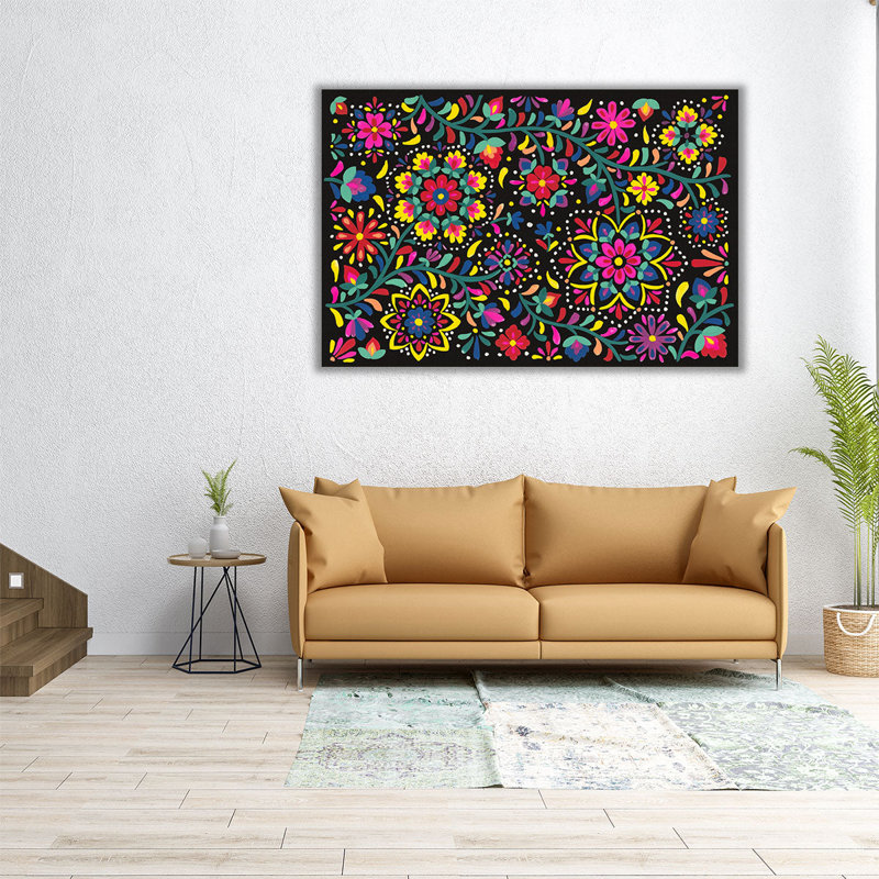 Floral Fiesta I - reproduction d'art sur toile, H 16 po x l 24 po