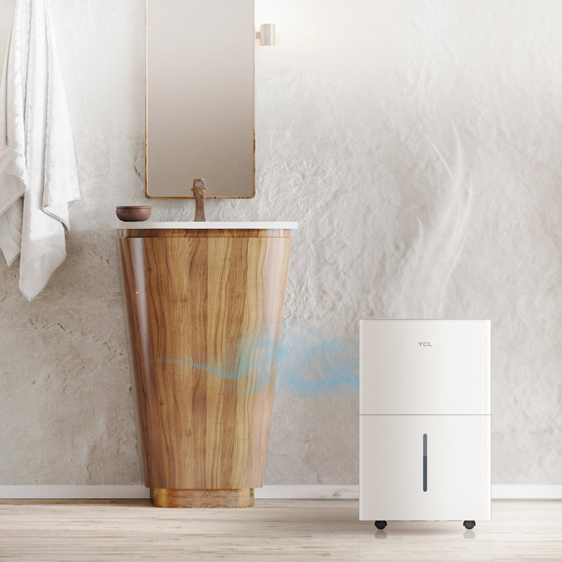 TCL 50 Pint White Smart Dehumidifier with Alexa and Google Assistant