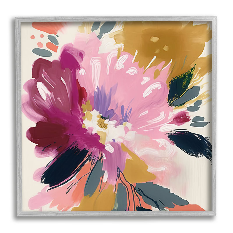 «Az-429», impression florale abstraite mauve par Andrea Haase, impression, Estampe numérique Farmhouse