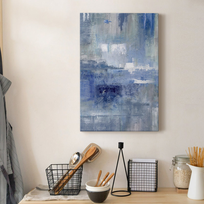 Bay View Indigo - peinture sur toile tendue, H 18 po x l 12 po x P 1 po