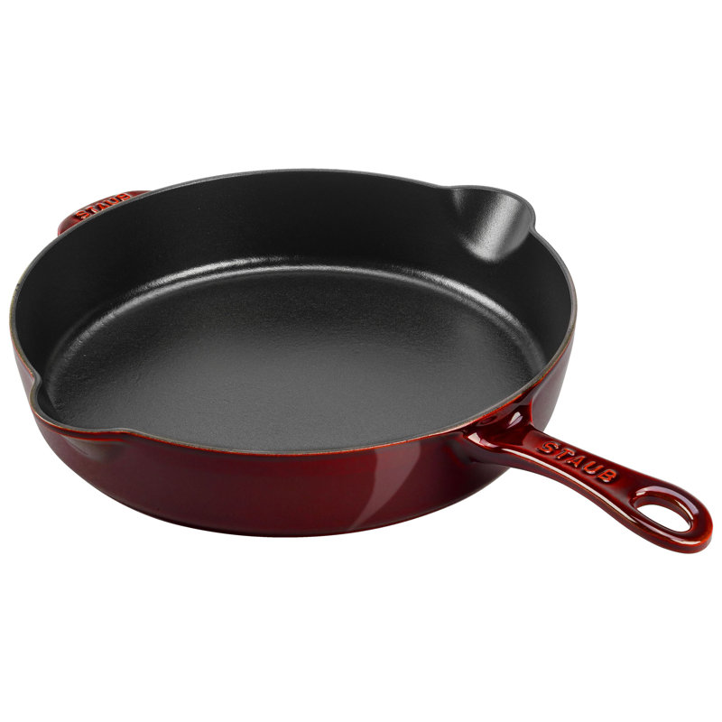 Pans Cast Iron Traditional Deep Frypan, Grenadine, 11"