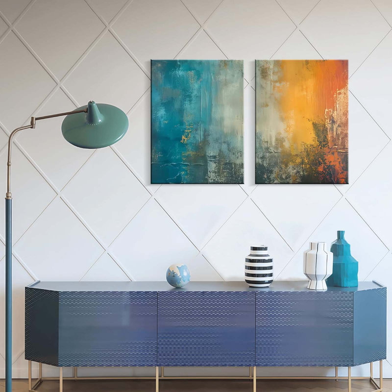 2 Piece Wrapped Canvas Wall Art