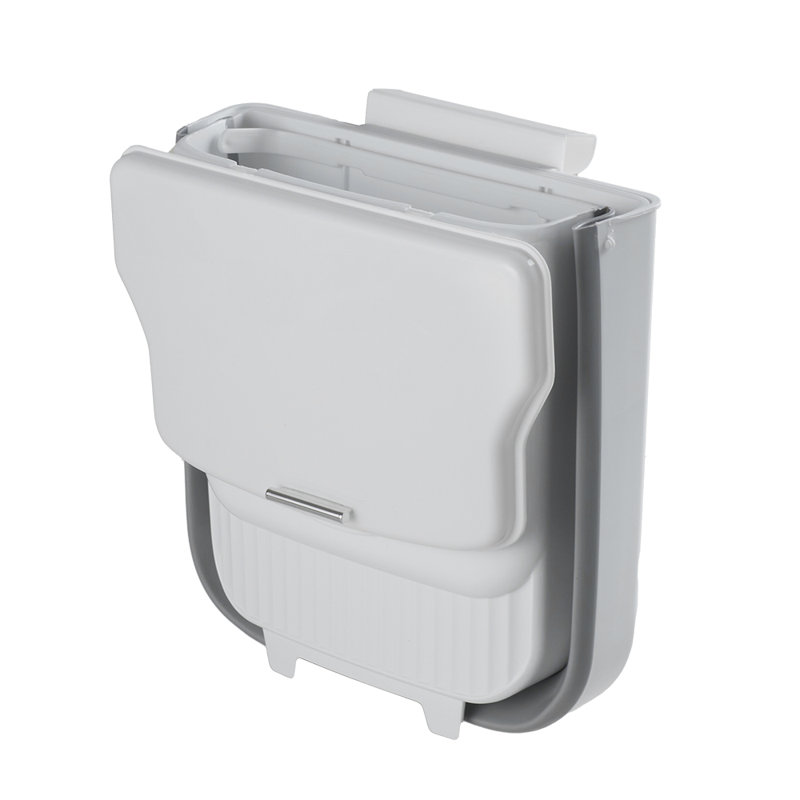 Foldable Kitchen Hanging Trash Bin, Grey
