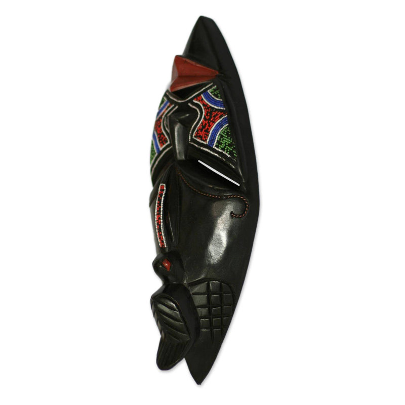Masque en bois dzonu warrior ghanaian
