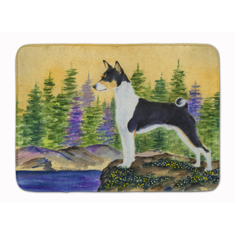 Tapis pour salle de bain en mousse à mémoire de forme basenji