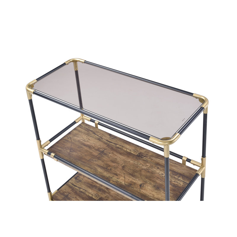 Aamiya 34'' Glass Top Console Table