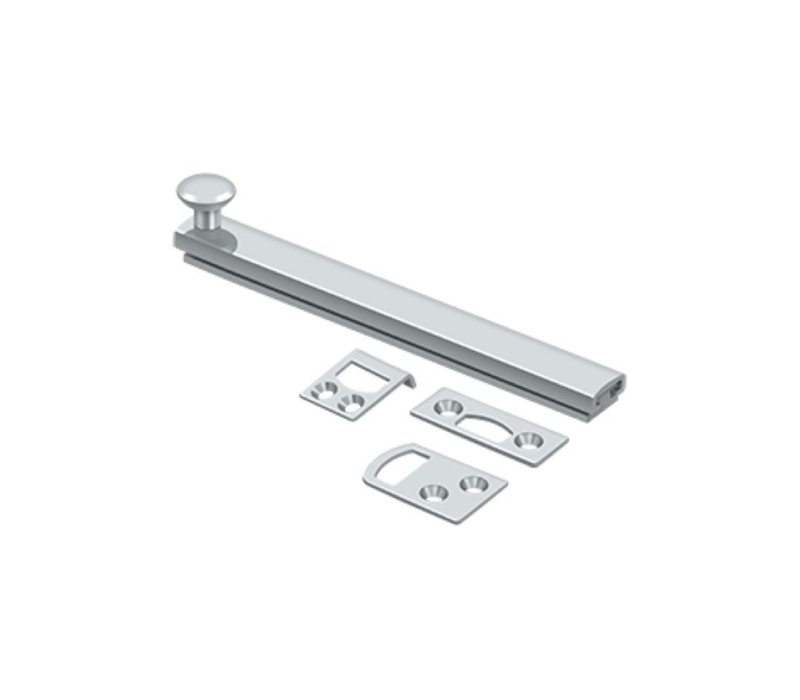 Boulon de surface 6 po Deltana 6SBCS26, vis dissimulée, HD en chrome poli, Chrome poli