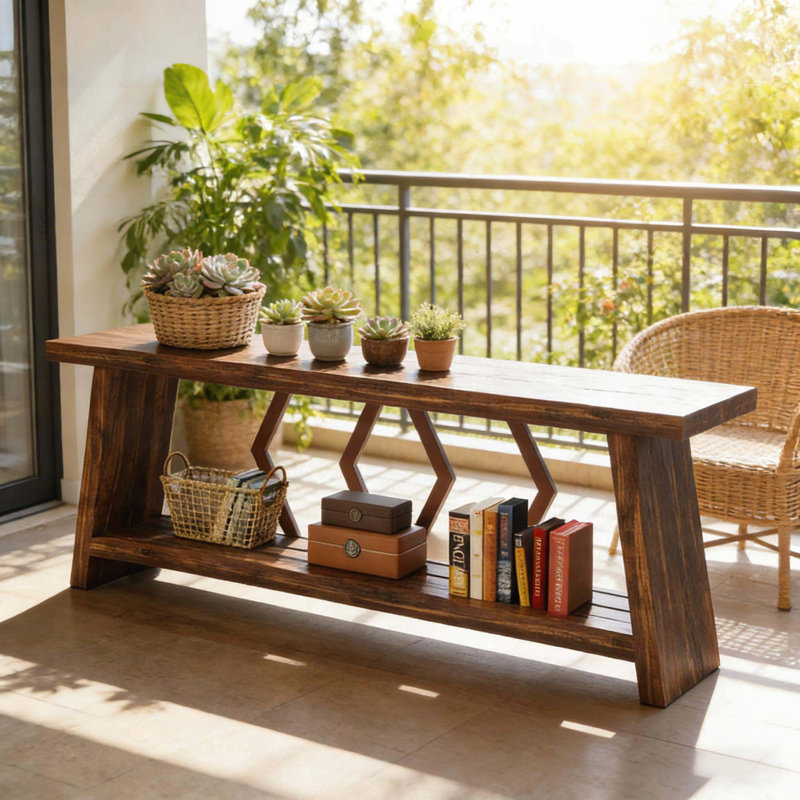 Industrial Style Extra-Long Console Table