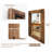 Forbell Wood Wall Mirror-2057163095-2057163091