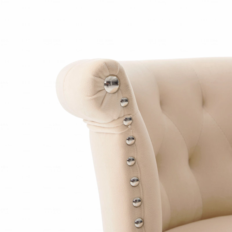 Ensemble de 2 tabourets de bar réglables en velours, pieds en métal plaqué argent, têtes de clou chromées, chaise d'appoint de base à hauteur de comptoir