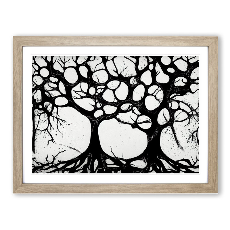 Cosmopolitan Trees - Framed Print, 46cm H x 64cm W x 2cm D, Oak